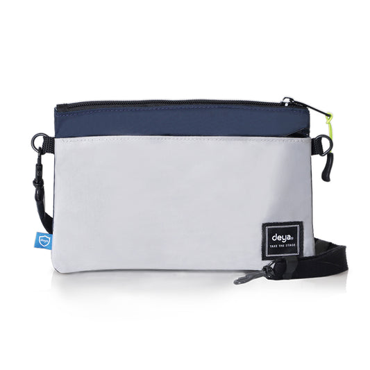 deya Multi-way Storage control antibacterial Mini hand / crossbody bag - silver gray blue