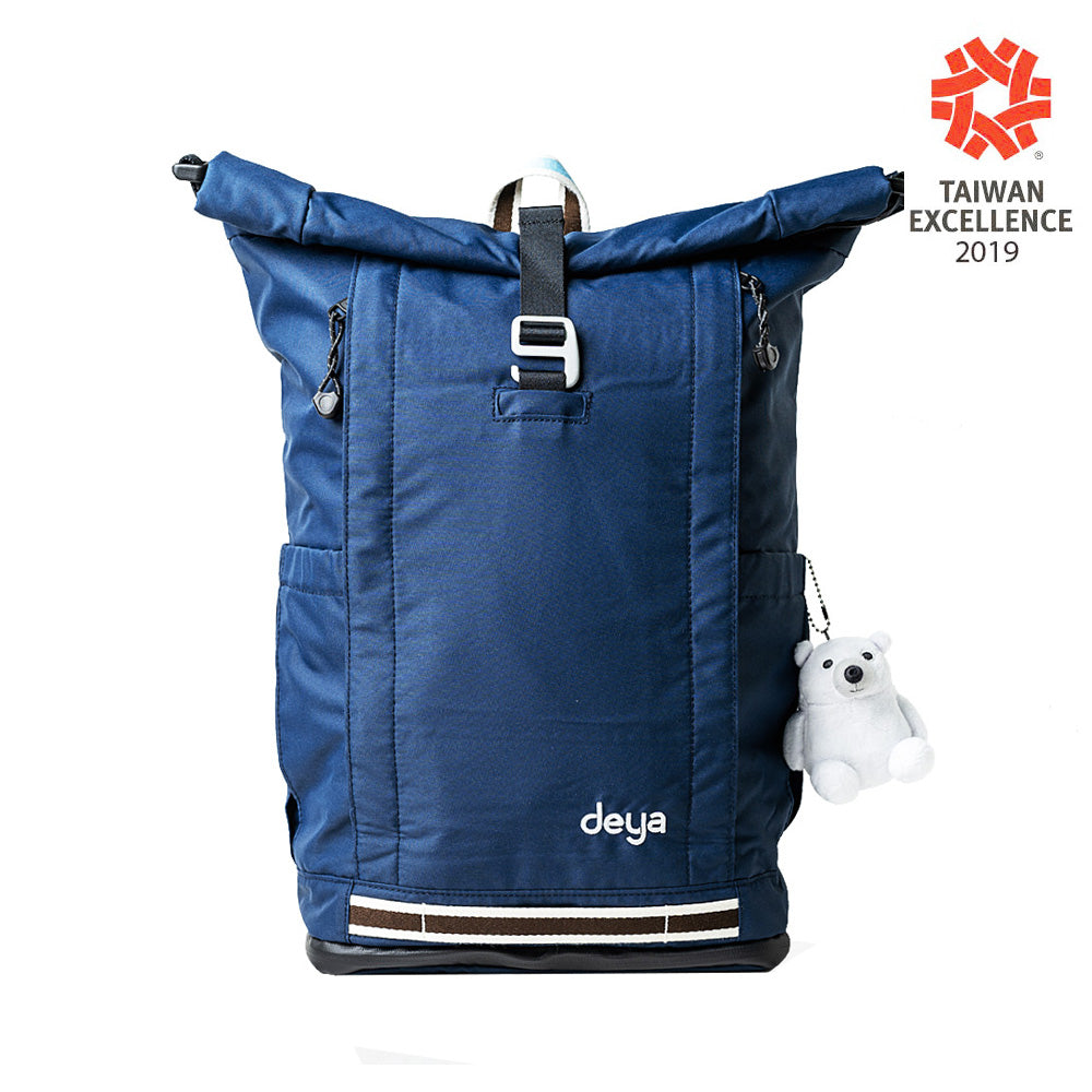Ocean Recycled Roll  Functional Backpack-dark blue