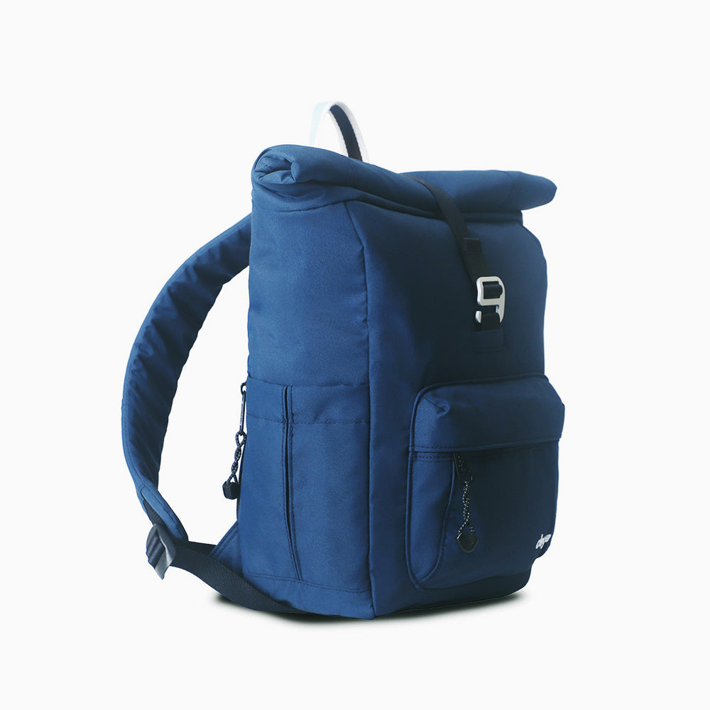 Ocean Recycled Roll Backpack- dark blue