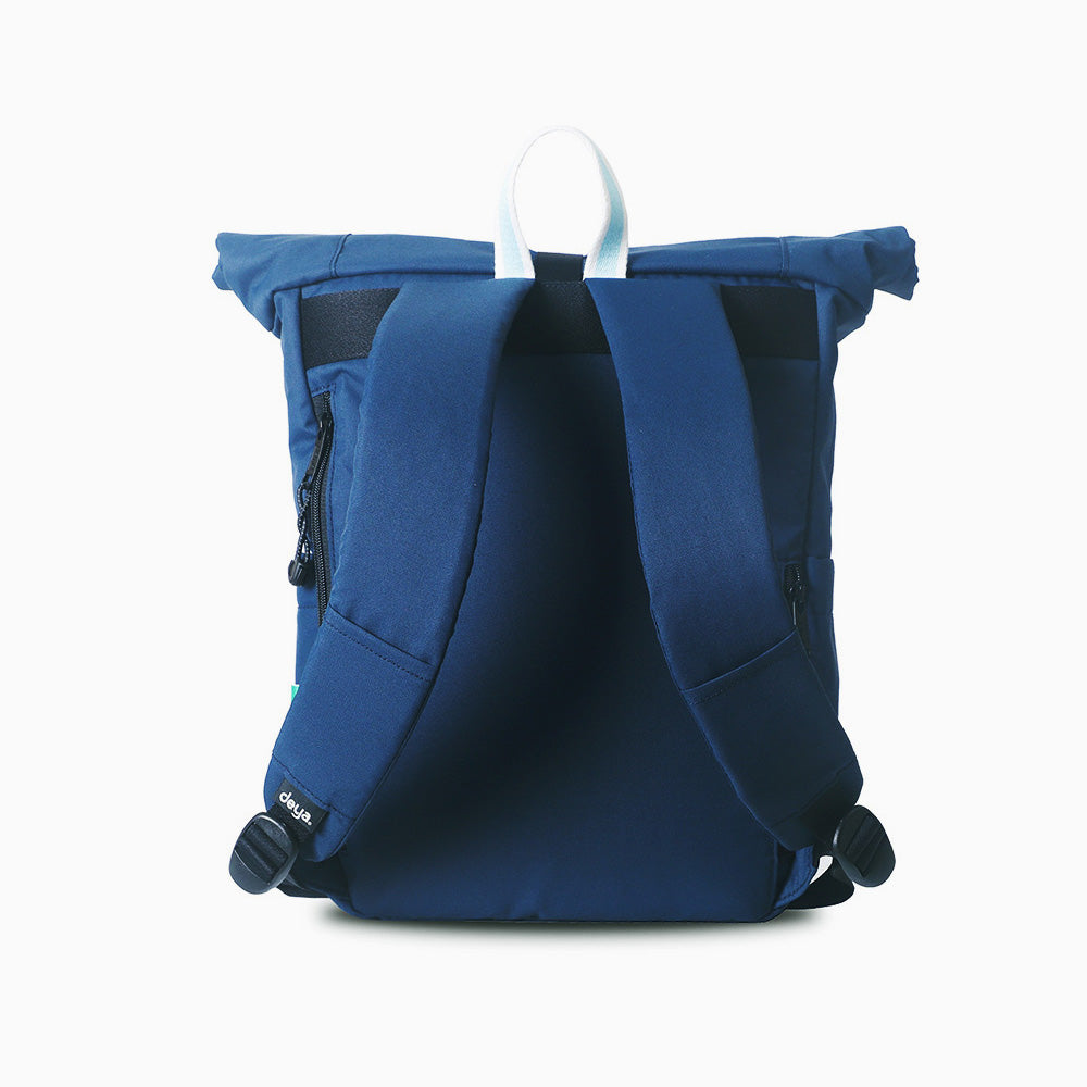 Ocean Recycled Roll Backpack- dark blue