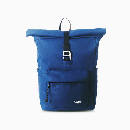 Ocean Recycled Roll Backpack- dark blue